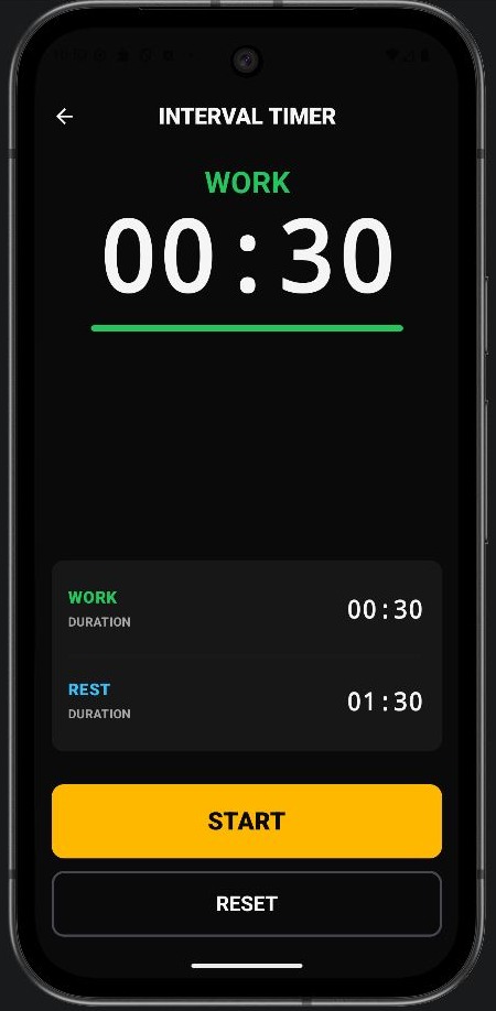 Gym Timer interval timer screen
